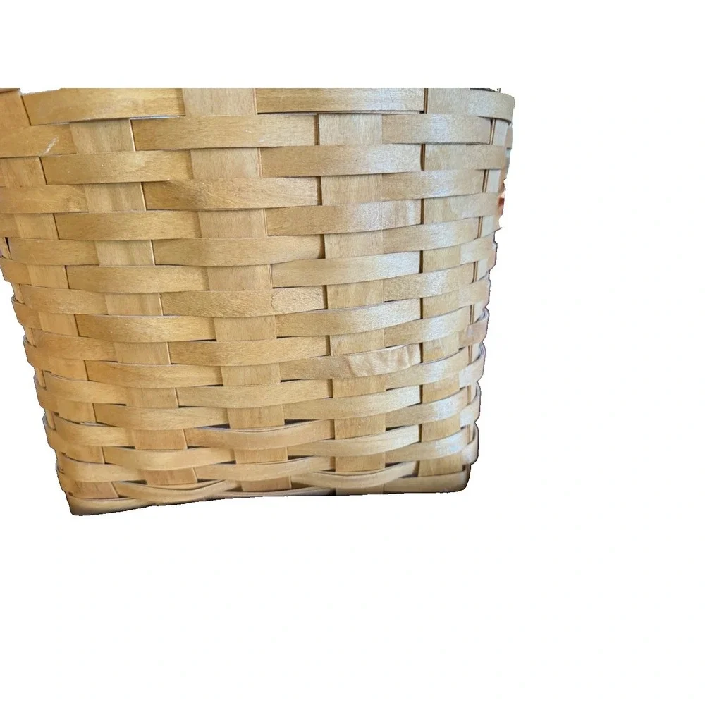 Longaberger 1998  Basket Large Round‎ Basket  Signed 12x10  Liner Grandma Core